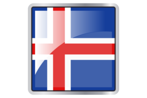 Iceland Flag Square icon flag