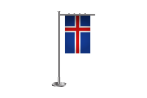 3d Iceland Standing Flag flag