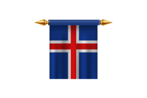 Iceland Royal Emblem flag