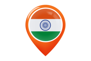 India Flag Map Pin Icon flag