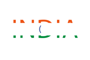 India Text Art flag