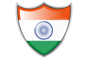 Shield with Flag of India flag