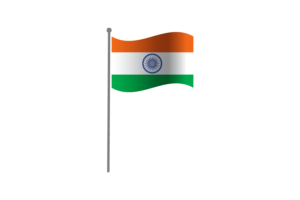 Waving Flag of India flag