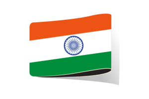 India Flag Illustration Clipart flag
