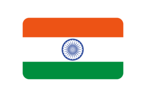 India Flag Triangle Rounded Shape flag