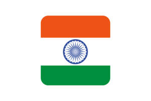 India Flag Square Rounded Shape flag