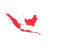 Indonesia Map with Flag flag