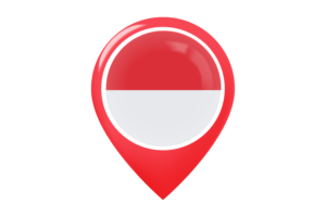 Indonesia Flag Map Pin Icon flag