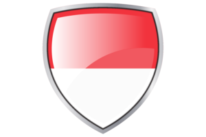 Indonesia Flag Couche Heraldic Shield flag