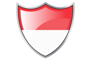 Shield with Flag of Indonesia flag