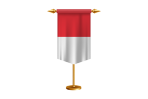 Indonesia Flag Illustration with Stand flag