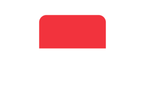 Indonesia Flag Square Rounded Shape flag