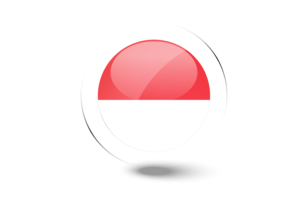 Indonesia Flag Glossy Round Button flag