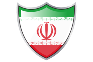 Shield with Flag of Iran flag