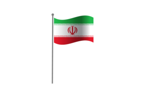 Waving Flag of Iran flag