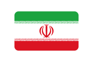 Iran Flag Triangle Rounded Shape flag