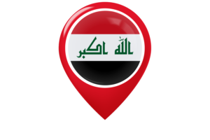 Iraq Flag Map Pin Icon flag