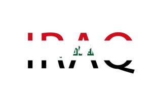 Iraq Text Art flag