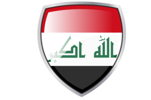 Iraq Flag Couche Heraldic Shield flag