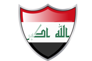 Shield with Flag of Iraq flag