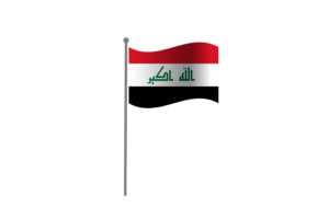 Waving Flag of Iraq flag