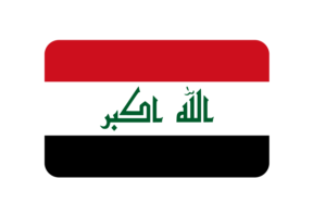 Iraq Flag Triangle Rounded Shape flag