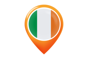 Ireland Flag Map Pin Icon flag
