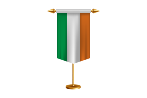 Ireland Flag Illustration with Stand flag