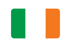 Ireland Flag Triangle Rounded Shape flag