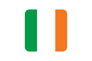 Ireland Flag Square Rounded Shape flag