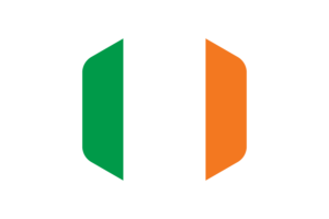 Ireland Flag Rounded Hexagon Shape flag
