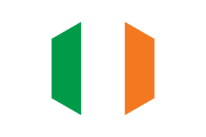 Ireland Flag Hexagon Shape flag