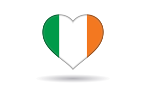 Love of Ireland Heart Shape flag