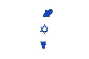 Israel Map with Flag flag
