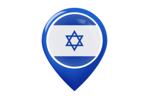 Israel Flag Map Pin Icon flag