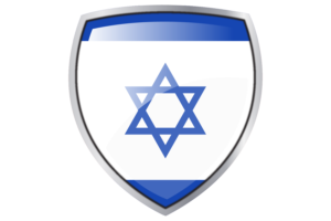 Israel Flag Couche Heraldic Shield flag