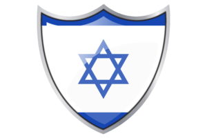 Shield with Flag of Israel flag