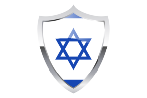 Israel Flag with Medieval Heater Shield flag