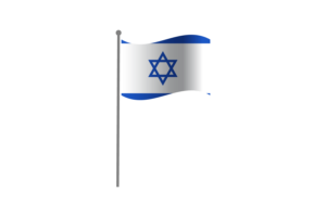 Waving Flag of Israel flag
