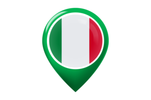 Italy Flag Map Pin Icon flag