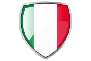 Italy Flag Couche Heraldic Shield flag