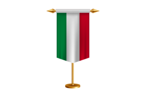 Italy Flag Illustration with Stand flag