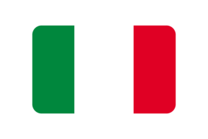 Italy Flag Triangle Rounded Shape flag