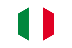 Italy Flag Hexagon Shape flag