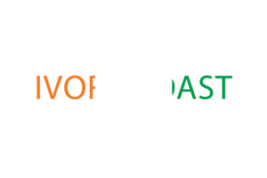 Ivory Coast Text Art flag