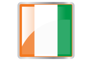 Ivory Coast Flag Square icon flag