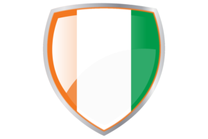 Ivory Coast Flag Couche Heraldic Shield flag