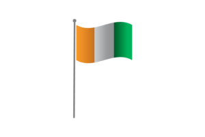 Waving Flag of Ivory Coast flag