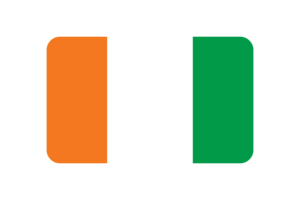 Ivory Coast Flag Triangle Rounded Shape flag