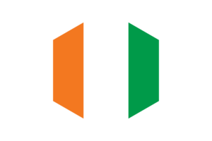 Ivory Coast Flag Hexagon Shape flag
